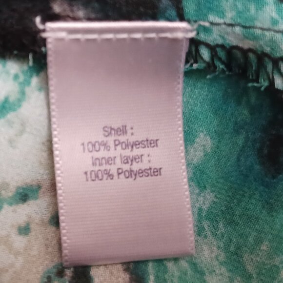 Women's JLO Marble Green/Blue Blouse with attached Tank Top Size Medium - Picture 5 of 11